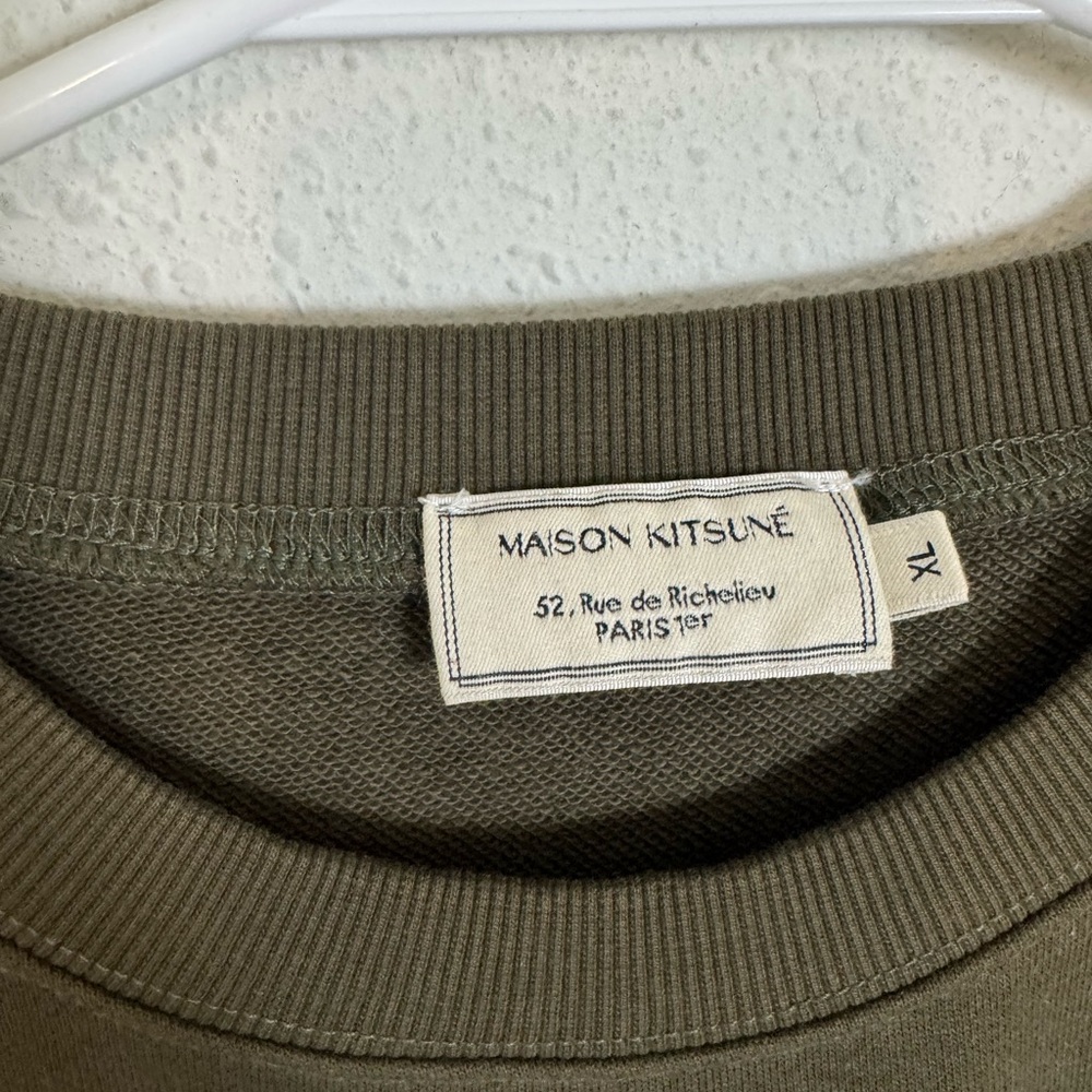 MAISON KITSUNE Olive pullover Crewneck sweatshirt - Picture 2 of 4